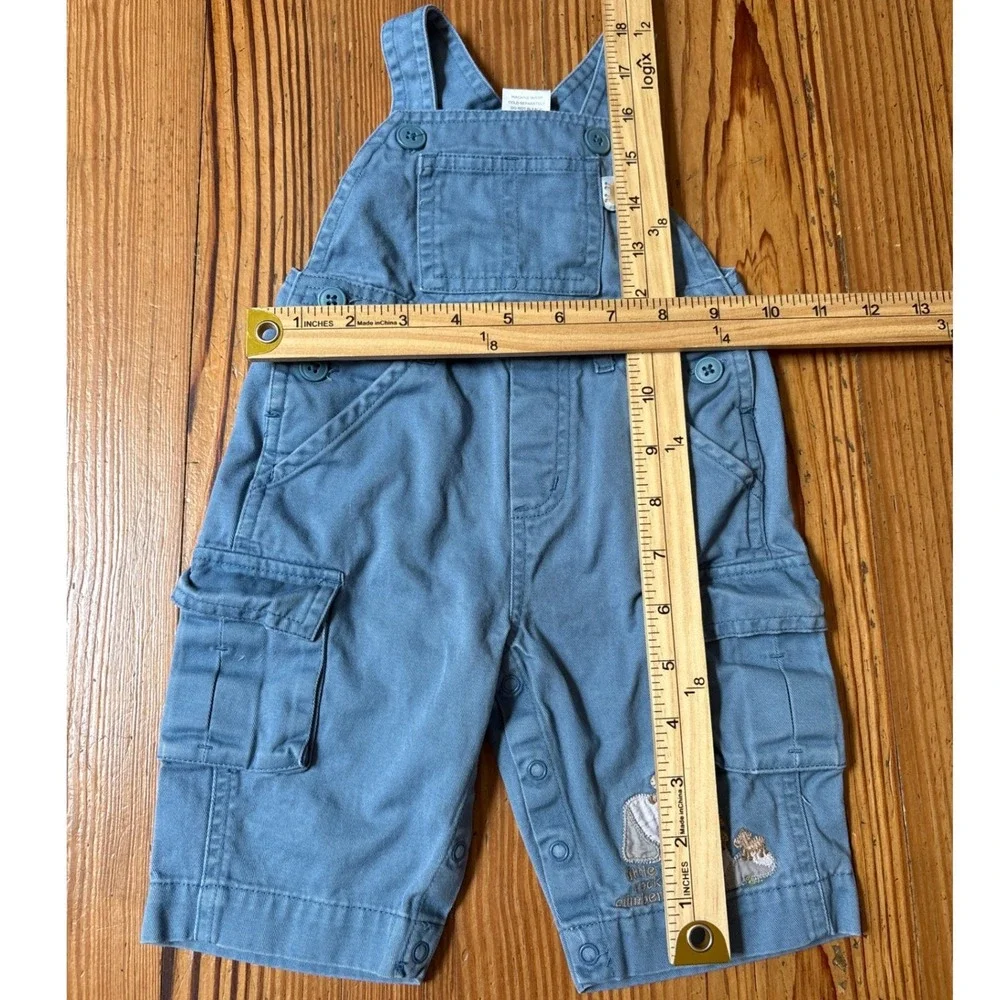 Gymboree Overalls Kids Blue Cargo Little Rock Climbers Cotton SIZE 0-3 Months